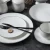 Import Happy Go FOB can be customized mail packaging Euro Ceramic 18 Piece cheap ceramic porcelain dinner set dinnerware with gray rim from China