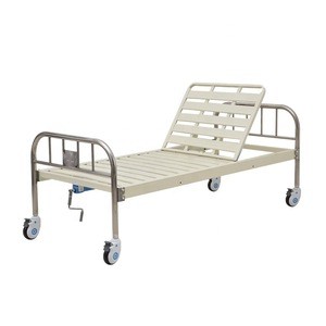 HB-M-B31G Hospital Epoxy Movable One Crank hospital bed with stainless steel head foot board