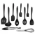 Import Heat resistant 10 Piece Kitchen accessories Silicone Kitchen Utensil Set list Baking Cooking Tools from China