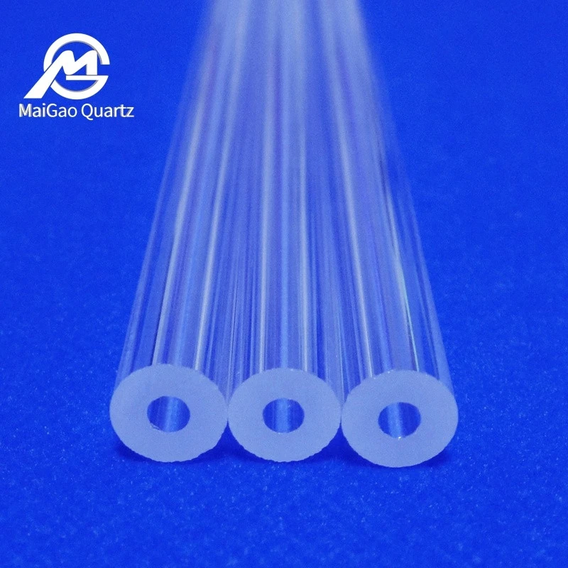 Heat Resistant Clear Quartz Fused Silica Glass Tube for laboratory