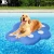 Import heavy duty comfortable fabric dog pool float durable inflatable animal ride on paw raft for pets from China