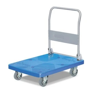 Heavy duty  Plastic platform hand cart  with foldable handle