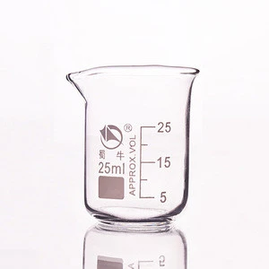 High borosilicate glass laboratory measuring beakers