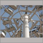 High Mast LED Lighting Pole With Raising And Lowering Device Camera Led Lights Tower Price