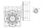 High precision NMRV series worm gear reducer suitable for omnibearing installation