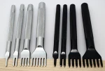 High Quality 4mm Spacing LeatherCraft Leather Craft Tools Hole Punche Stitching Punch Tool 1/2/4/6 Prong