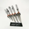 High Quality 5pcs Plastic Handle Stainless Steel Kitchen Knife Set With Acrylic Stand