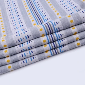 High quality beautiful chiffon stripe printed fabric for dress in shaoxing