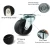 Import High Quality Black Pp Caster  Wheel For Furniture from China