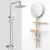 Import High quality brass chrome rain fall shower faucet set bathroom shower set from China