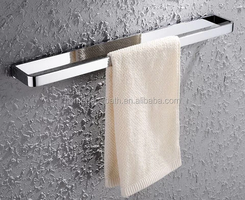 High Quality Brass Wall Mounted Bathroom Towel Bar Chrome Bathroom Accessories Towel Rack
