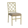 High quality chairs hotel wedding furniture cross back metal dining chair with cushion