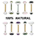 High quality Chinese gua sha Anti Aging Handcrafted Natural Real Jade Roller For Facial Youthful Slimming and Firming Massages