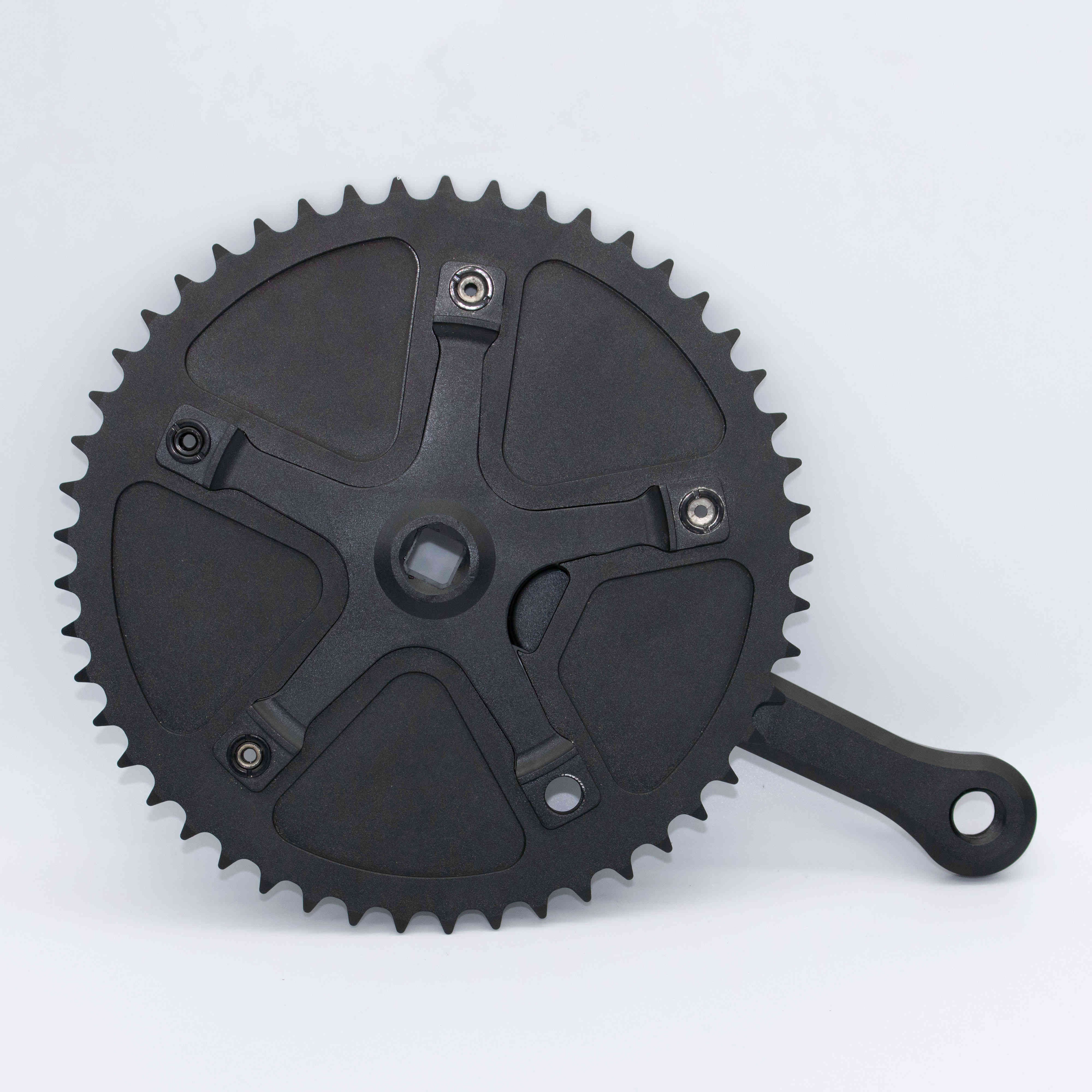 High quality Cnc Aluminum Alloy chainrings and crank 44.5 chainline bicycle crankset