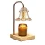 Import High Quality Custom Halogen Bulb Table Lamp Aroma Warmer Metal Wood Material Wax Warmer Electric Candle Warmer from China