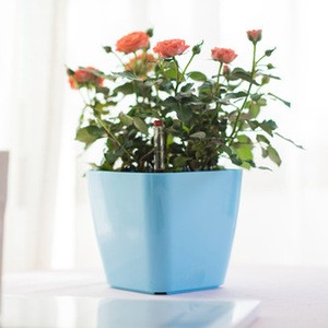 High Quality Hot Selling PP Durable Small Plastic Flower Pot Self Watering Planter