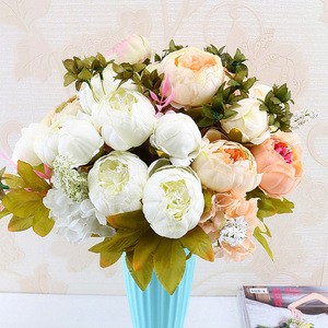 High Quality peony European style artificial  silk flowers wedding decoration home decoration accessories  Decorative+Flowers