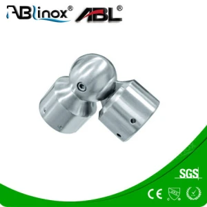High Quality SS 316 Balustrade&Handrail Railing  Welded Tube Fittings Connector Adjustable Stainless Steel Elbow