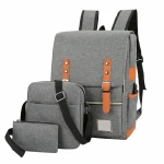 High Quality USB Charging Backpacks School Bags Set 3 in 1 Backpack Schoolbag for Children Boys