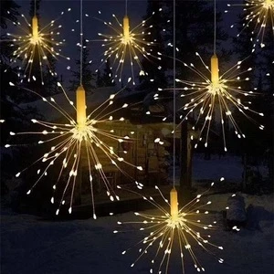 Holiday party event Firework Light LED Twinkle Fairy Lights Hanging Starburst Light For Wedding Party Decoration