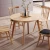 Import home furniture wood round dining table and wooden six famous chair designers E4001 from China