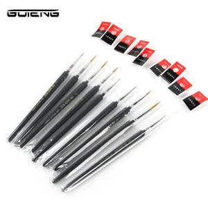 Hook Line Fine Professional Wolf Hair Paint Brush Miniature Art Brushes for Drawing Gouache Oil Painting Brush