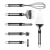 Import Hot Sale 6 Piece Food Grade stainless steel kitchen gadgets Set Kitchen Accessories Set from China
