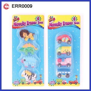 Hot Sale Blister Pack Cute Animal Erasers