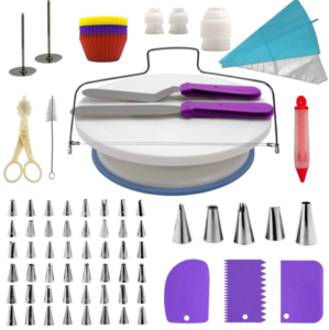 Hot Sale Cake Decorating set baking tools rotating Cake stand turntable Supplies plastic cake stand