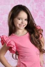 Hot sale children wear 100% cotton ruffle tshirt match ruffle shorts wholesale children clothing