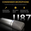 Hot sale professional 3.5mm U8 studio recording microphone with desktop stand condenser microphone 87 for Live broadcast Singing
