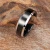 Import Hot Sale Silver Polish Line Black Tungsten Ring Men Jewelry Wholesale from China