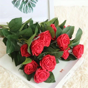 hot sale top quality wholesale artificial double heads rose