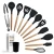 Hot Sell  Kitchen Ware Silicone Utensil With Wooden Cooking Tools Utensil Set