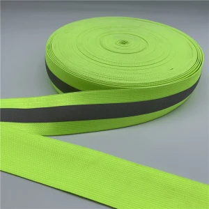 Hot Selling 4*1.5CM Polyester Tape with Reflective Tape Safety Reflective Tape with Logo