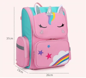 Hot Selling Custom Cute Cartoon Girls Boys Kids Primary Student Backpack School Bags Set With Pencil Bag