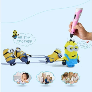 Hot Selling Kids 2018 Educational Toy 3D Drawing Pen with Free Filaments