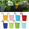 Hot Selling Metal Bucket Flower Pots Detachable Hook Garden Pots Balcony Planters