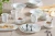 Import Hot selling modern living kitchen plate white porcelain diner set dinnerware from China