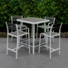HOT Selling modern UV Resistant outdoor garden bar furniture poly wood bar table and chairs patio nigh club aluminum bar sets
