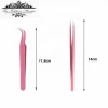 Hot Selling Professional False Eyelashes Extensions Russian Volume Tweezers Diamond Cut Grip Holder Pointed Stainless Steel Tip