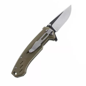 Hot selling stainless steel blade G10 handle folding camping survival hunting knife with pocket clip