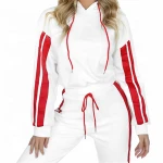 Hot Selling Women Stripe Fitness Wear Jogging Tracksuit Set Sport Workout Women Sweat suits