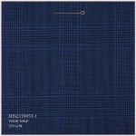 Hot Selling Worsted Merino Wool Polyester Fabric Wool Blend Check Fabric for Mens Suits