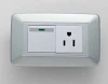 Household Electric Standard Plate Panel Toggle 1 Gang 3 Pins Wall Switch Socket