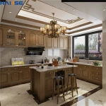 HS-CG1030 philippines high gloss designs with island modern style lacquer solid wooden bamboo rta kitchen cabinets