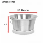 Indian decor Well Made Insulated Stainless Steel Double Wall Keep Ice Frozen Longer Beverage Tub/ice bucket with handles