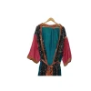 Indian vintage crepe silk sari kimono vintage old saree bath robe night sleepwear