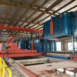Industrial furnace with rapid quenching and heat treatment