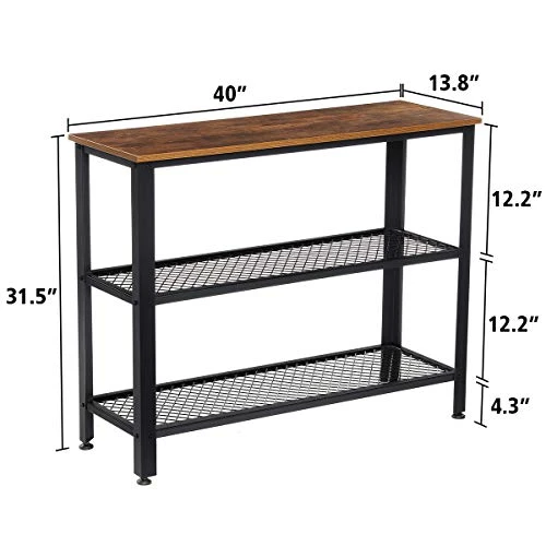 Industrial Style Living Room Easy Assembly Vintage Sofa Table Entryway Entrance Furniture Console Table